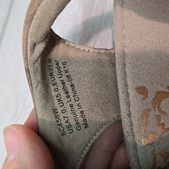 Aetrex Women Jillian Braided Hook&loop Leather Strap Sandals Slide shoes sz 7 - Picture 11 of 11